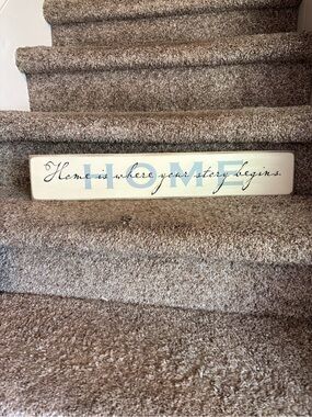 Origins Cream and Black Script Wall Plaque